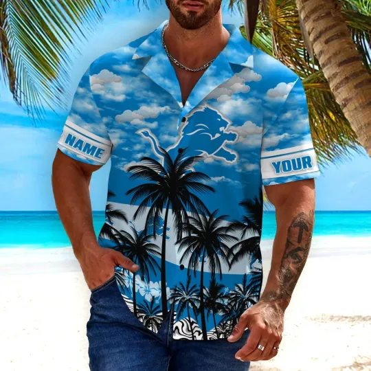 Discover Detroit Lions Tropical Breeze Custom Hawaiian Shirt