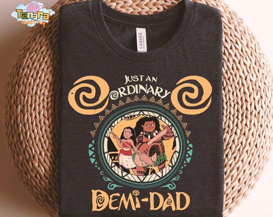 Discover Retro 90s Moana Maui Just An Ordinary Demi Dad Tee, Crop Top, Disney Father's Day 2025 Gift, Magic Kingdom Disneyland Trip Family Vacation