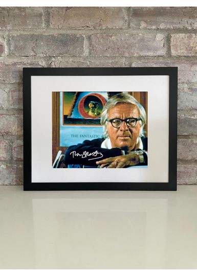 Discover Ray Bradbury Photo with Reprint Autograph  Sci-Fi Author Print (Framed or Unframed)