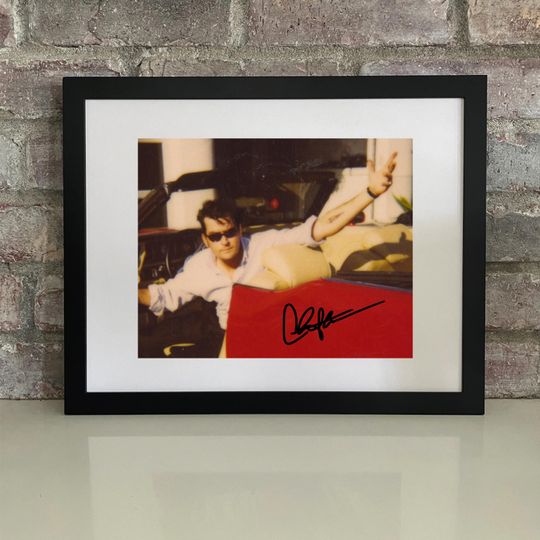 Discover Charlie Sheen Autographed Signed Reprint Autograph 8x10 Photo Framed or Unframed