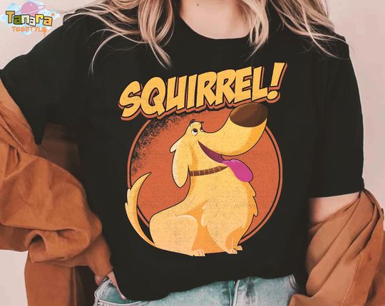 Discover Retro 90s Disney Pixar Up Dug Squirrel Tee, Crop Top, Russell Kevin Carl Ellie Shirt, Magic Kingdom Disneyland Family Vacation Holiday Gift