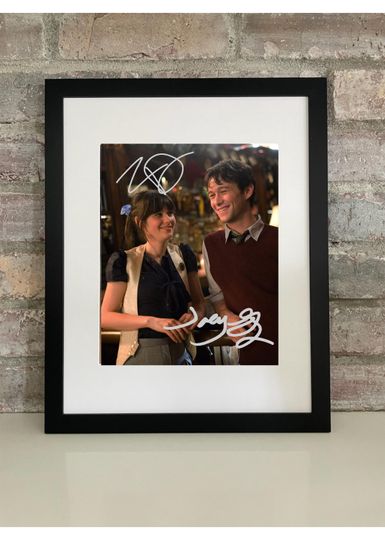 Discover 500 Days of Summer Poster Photo  Tom & Summer (Joseph Gordon-Levitt and Zooey Deschanel) Autograph Reprint, Framed or Unframed