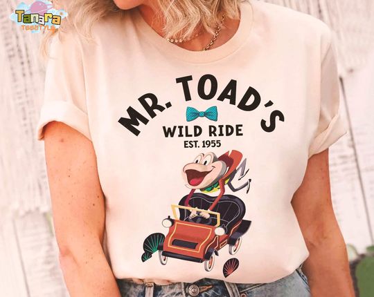 Discover Retro 90s Mr. Toad's Wild Ride T-Shirt, Vintage Disney Shirt, Magic Kingdom Vacation Gift, Mr. Toad's Taxi Service, 1955 Disneyland