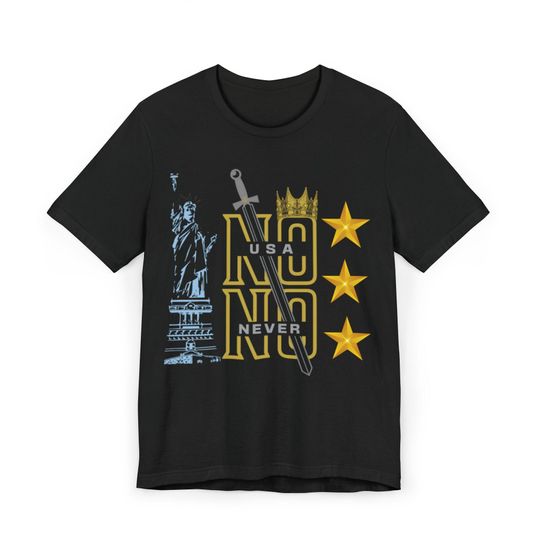 Discover No King But Liberty T-Shirt, Statue of Liberty Patriotic USA Tee