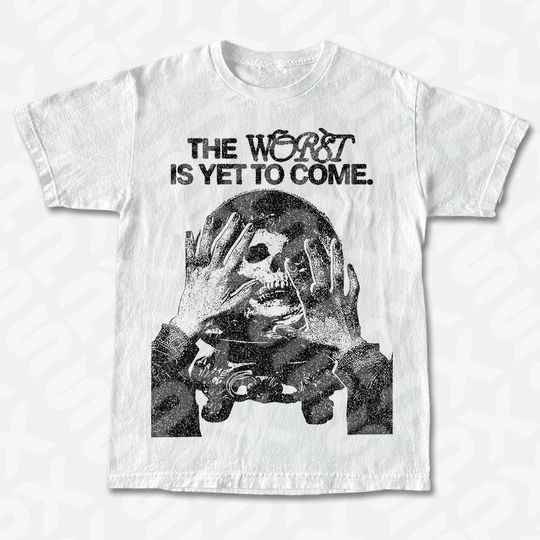 Discover Vintage The Worst Is Yet to Come 90s Graphic T-Shirt, Retro Illustration, Unisex T-Shirt