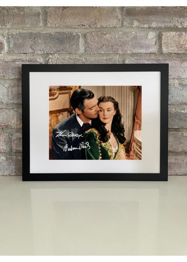 Discover Gone with the Wind  Clark Gable and Vivien Leigh as Rhett & Scarlett Reprint Autographs Poster