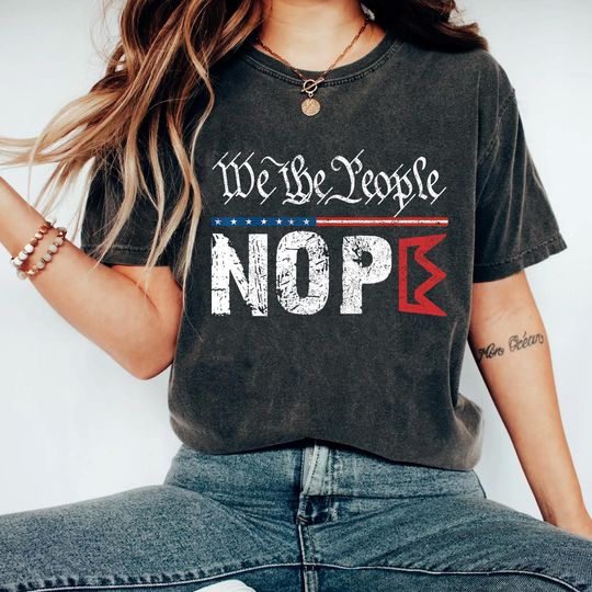 Discover No Kings in America T-Shirt, Social Justice & Political Meme Tee