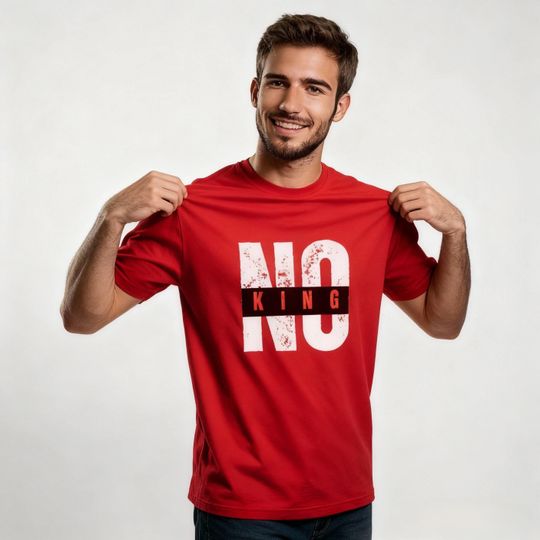 Discover No King In America T-Shirt, Anti Monarchy & Anti Trump Protest Shirt, Political Graphic Tee, Anti MAGA Shirt, Nope Kings Shirt