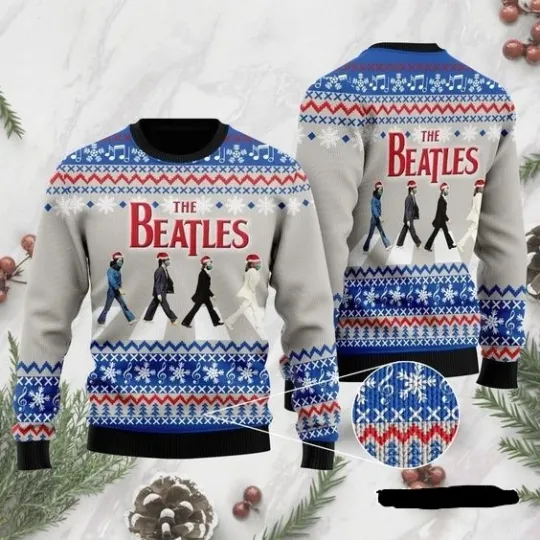 Discover The Beatles On Christmas Day L Ugly Christmas Sweater Ugly