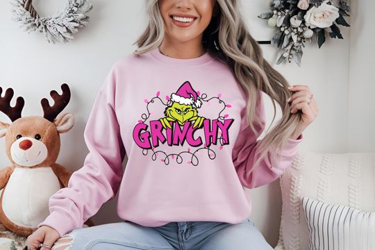 Discover Grin Sweatshirt, Funny Christmas Tshirts, Funny Christmas Hoodie, Xmas Gift, The funny character Movie Shirt, Grin Sweatshirt, Christmas Gift