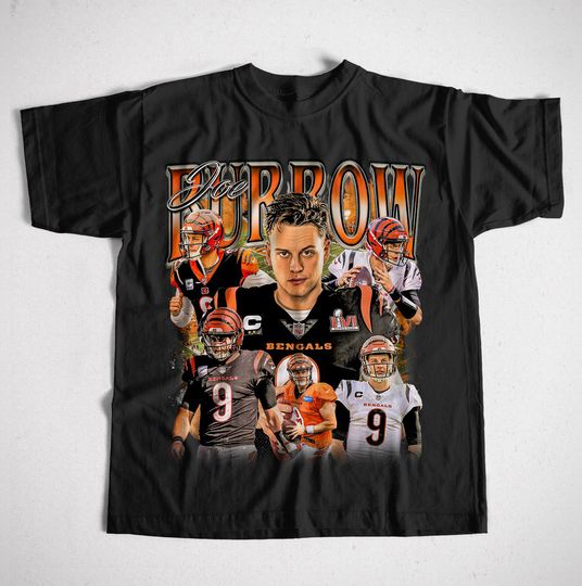 Discover Retro Classic Graphic Tee Bootleg, Unisex Sports t-shirt, Sports merch, Burroww Shirt Vintage 90s #9/Quarterback Homage
