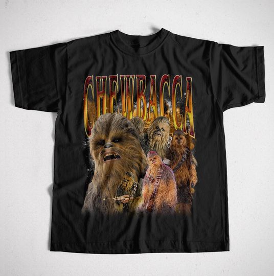 Discover Chewbacca Revolution T-Shirt, Wookiee Rebel Graphic Tee, Star Wars Parody Mashup T-Shirt