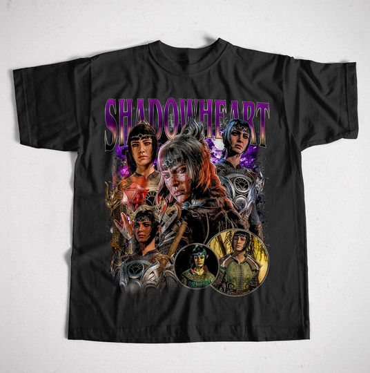 Discover Shadowheart Black Metal Vintage T-Shirt, Unisex Dark Fantasy Band Tee