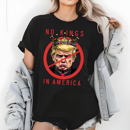 Discover No Kings In America Anti-Trump Protest Shirt, No Kings In America Democracy Shirt, Patriotic Democracy Hands Off
