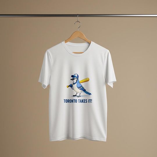 Discover Unisex Garment-Dyed T-shirt Blue Jay Baseball Graphic Toronto Takes It Soft Cotton Tee Relaxed Fit S-2XL Game Day Apparel Gift for Fans!