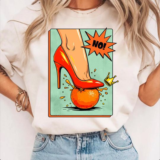 Discover No Kings Pop Art T-Shirt, Retro Feminist Humor Shirt
