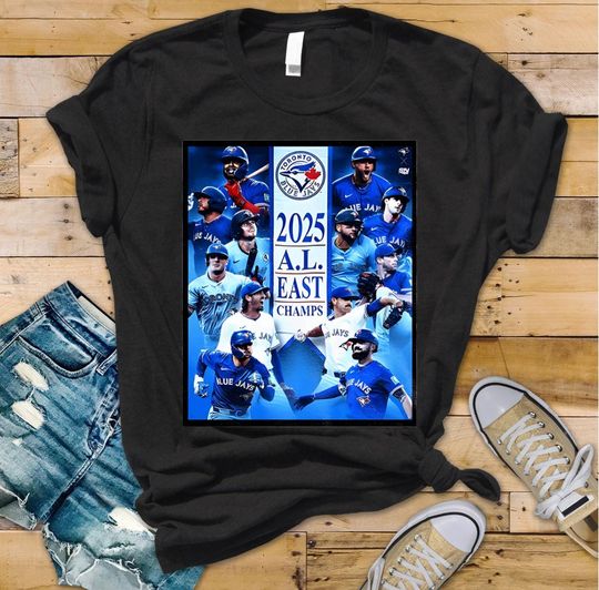Toronto Blue Jays 2025 AL East Champions Poster T-Shirt, Baseball Championship Gift for Sports Fans