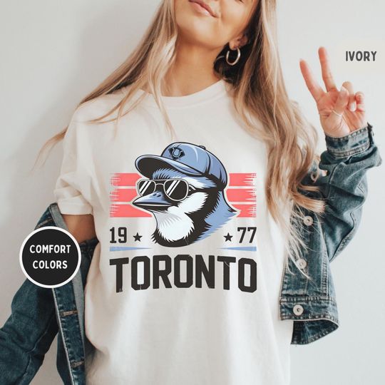 Discover Toronto Baseball Comfort Colors T-Shirt, Unisex Garment-Dyed Shirt, Blue Jays Sports Fan Wear, Gift for Baseball Lovers