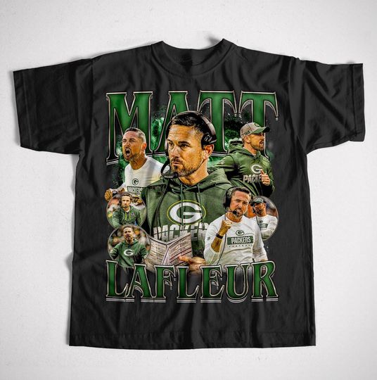 Discover Retro Matt Lafleur Green Bay Football Graphic T-Shirt for Women and Men