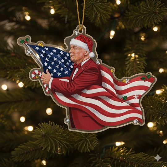 Discover Christmas Trump Acrylic Hanging Ornament, Trump Ornament, MAGA Ornament, Great Christmas Tree Ornaments, America Tree Ornament, Xmas Gift