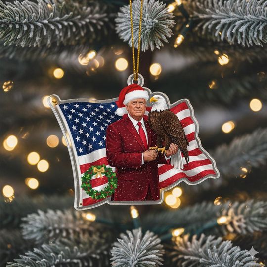 Discover Christmas Trump Acrylic Hanging Ornament, MAGA Ornament, Great Christmas Tree Ornaments, Trump Ornament, America Tree Ornament, Xmas Gift