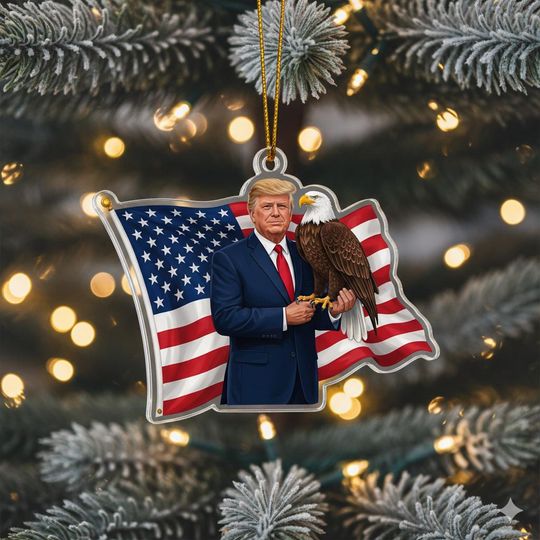 Discover Trump Acrylic Hanging Ornament, Christmas Trump Ornament, MAGA Ornament, Great Christmas Tree Ornaments, America Tree Ornament, Xmas Gift