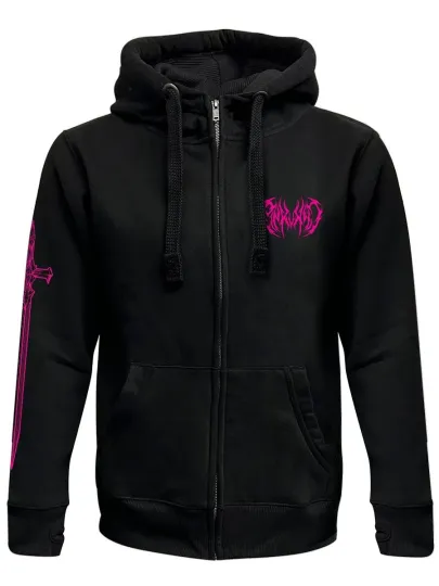 Pinku Kult Blade Black Zipped Hoodie