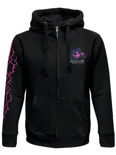 Requiem Collective Kat Black 3D Zip Hoodie