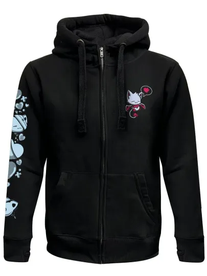 Cosmic Boop Bite Me 3D Zip Hooded Sweatshirt Black