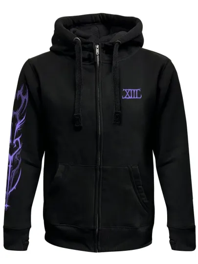 Pink Kult Death Black 3D Zip Hoodie