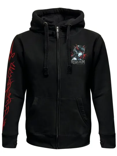 Requiem Collective Ruby Black 3D Zip Hoodie