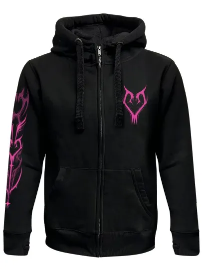 Pinku Kult The Lovers Black Zipped Hoodie