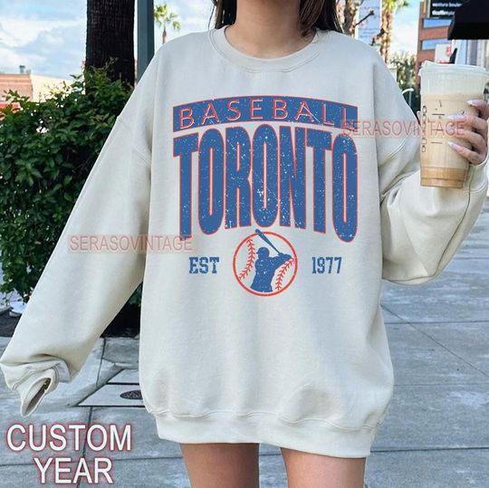 Discover Vintage Toronto baseball sweatshirt,  baseball Tee, Custom Baseball Tee, Custom Baseball Mom, Toronto Baseball Sweatshirt
