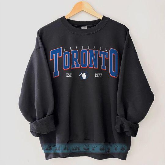 Discover Toronto Baseball Sweatshirt, Vintage Toronto Baseball Sweatshirt, Toronto Fan Gift, Baseball Toronto Crewneck, Custom Baseball Shirt
