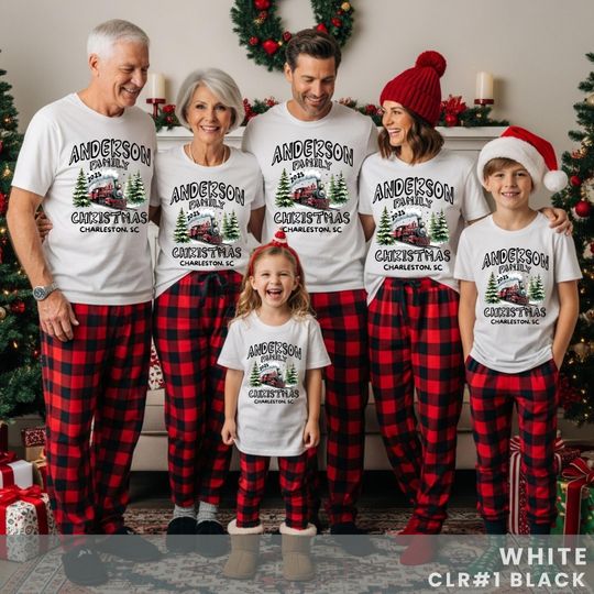 Custom Family Christmas Shirts, Polar Train Matching Shirts Personalized Name Christmas Shirt Youth Christmas Crewneck Xmas Gift