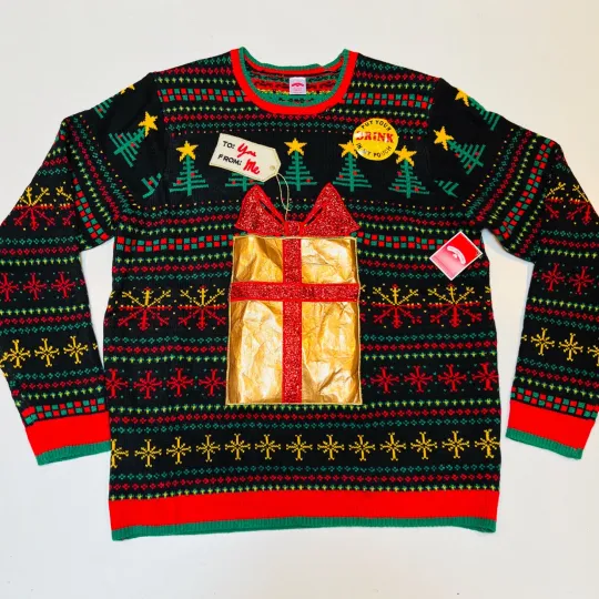 Discover Holiday Time Christmas Ugly Sweater. sz 2XL (49-51). NWT