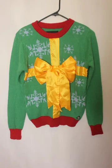 Discover American Stitch Ugly Christmas Sweater Holiday Bow Women's/Adult Size M NWT