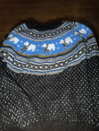 Discover Holiday Time Womens Ugly Christmas Sweater Solar Bears With Scarfs