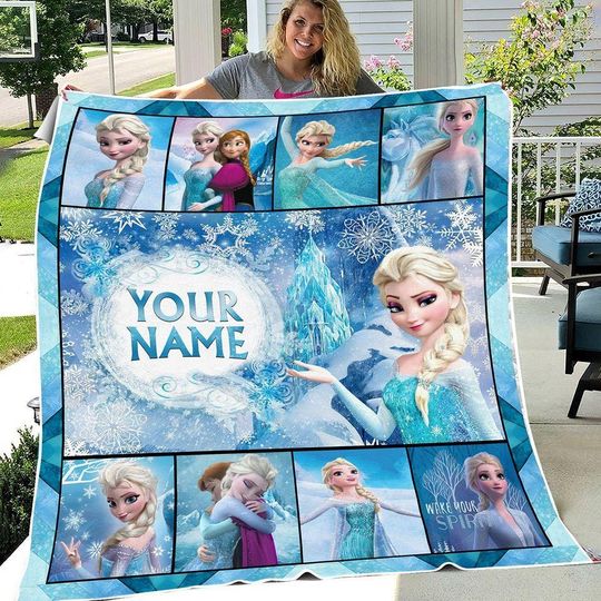 Discover Personalized Family Frozen Elsa Quilt Blanket, Frozen Elsa Cozy Quilt Blanket, Elsa Bedding blanket, Bedding Decor, Home Decor Gift.