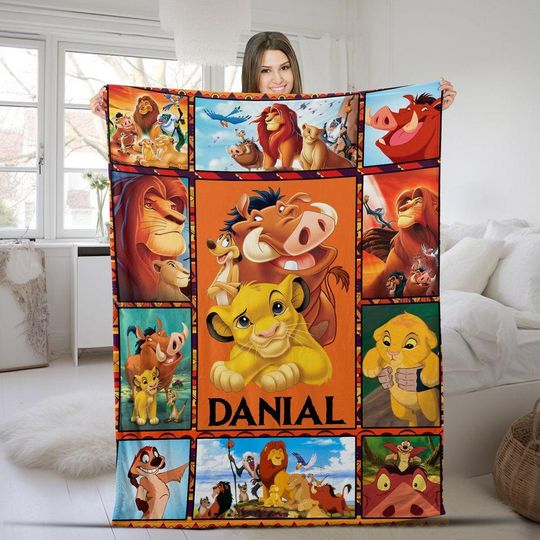 Discover Personalized Lion King Quilt Blanket, Lion King Birthday Cozy Quilt Blanket, Bedding blanket, Bedding Decor, Home Decor Gift.