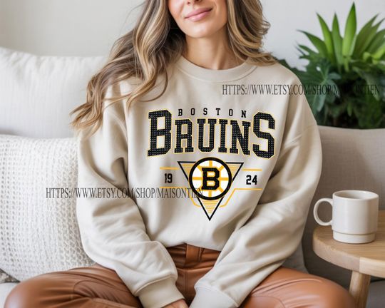Discover Boston Bruin Sweatshirt, Vintage Boston hockey shirt, Boston Hockey Crewneck, Bruins Hockey youth sweater, Hockey Fan gift