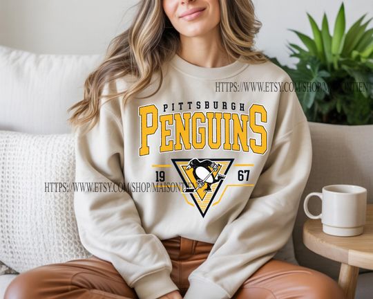 Discover Pittsburgh Penguin Sweatshirt, Vintage Pittsburgh hockey shirt, Pittsburgh Hockey Crewneck, Penguins Hockey youth sweater, Hockey Fan gift