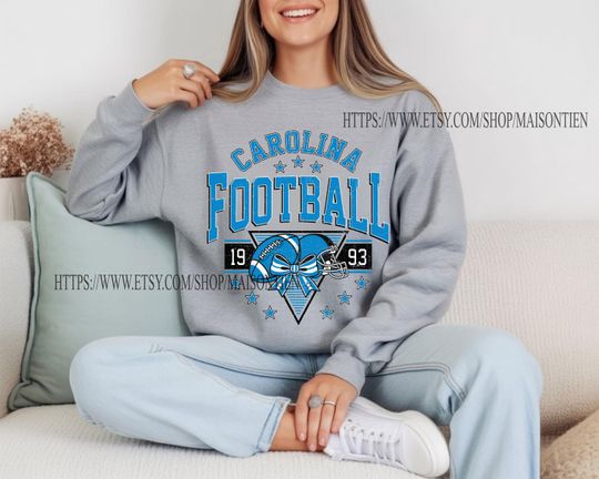 Discover Vintage style Carolina Football sweatshirt, Football shirt,Carolina football Crewneck tshirt, Game day Football,American football tee