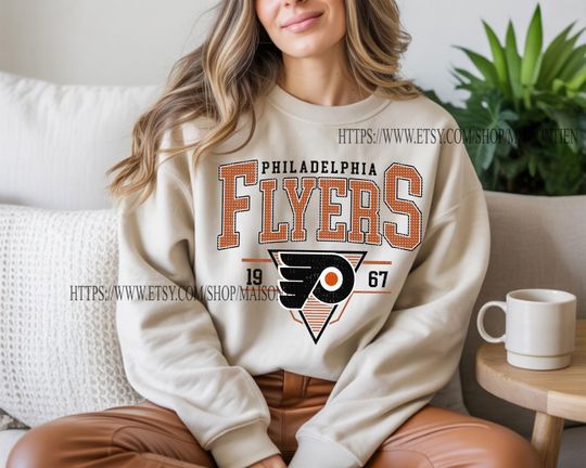 Discover Philadelphia Flyer Sweatshirt, Vintage Philadelphia hockey shirt, Philadelphia Hockey Crewneck, Flyers Hockey youth sweater, Hockey Fan gift