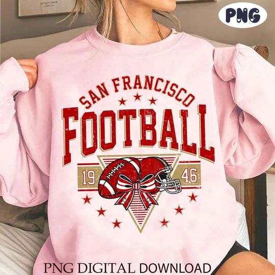 Discover San Francisco Football Vintage Style PNG, Retro San Francisco Football PNG, Game Day Printable, Football Png  Digital Download HG7