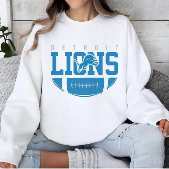 Discover Detroit Lions Football Crewneck Sweatshirt, Michigan Shirt, S-XL