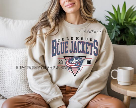 Discover Columbus Blue Jacket Sweatshirt, Vintage Columbus hockey shirt, Columbus Hockey Crewneck, Blue Jackets Hockey youth sweater, Hockey Fan gift