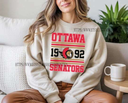 Discover Ottawa Senator Sweatshirt, Vintage Ottawa hockey shirt, Ottawa Hockey Crewneck, Senators Hockey youth sweater, Hockey Fan gift