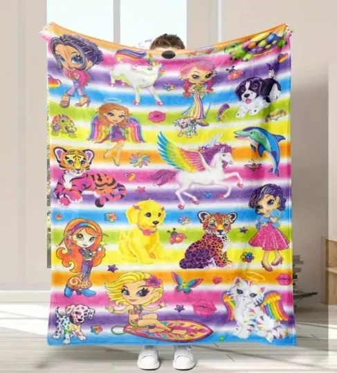Discover Lisa Frank Throw Blanket - New!
