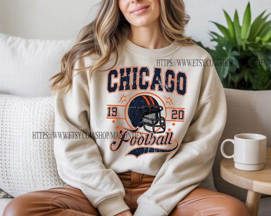 Discover Vintage Chicago Football Sweatshirt, Chicago football shirt, Chicago Football Fan Tee, Chicago t-shirt, Game Day apparel